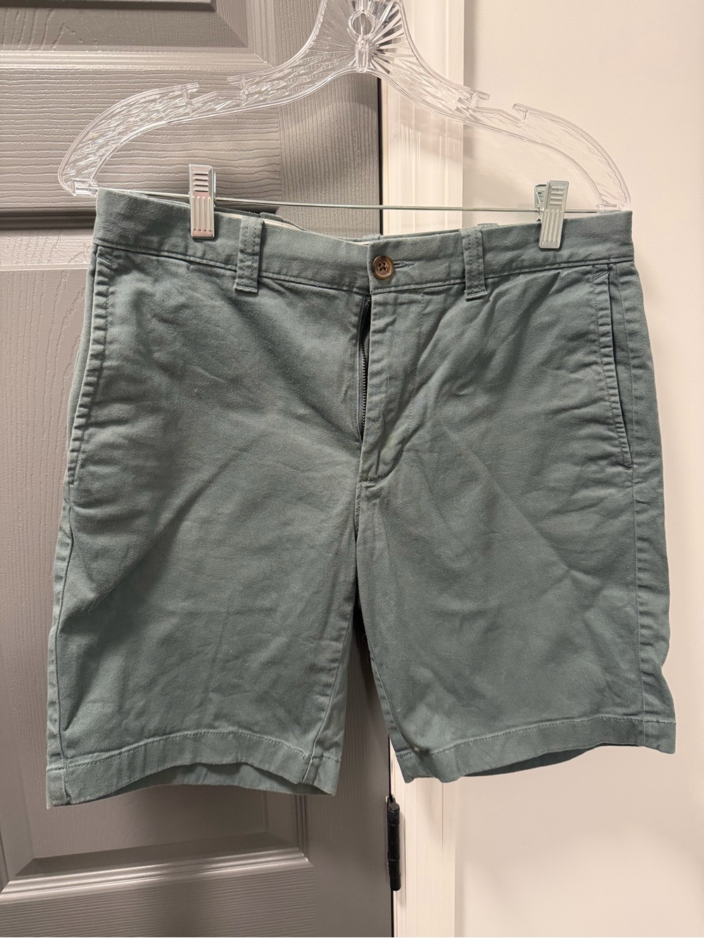 J. Crew Men's Flat Front Shorts in Sage Green